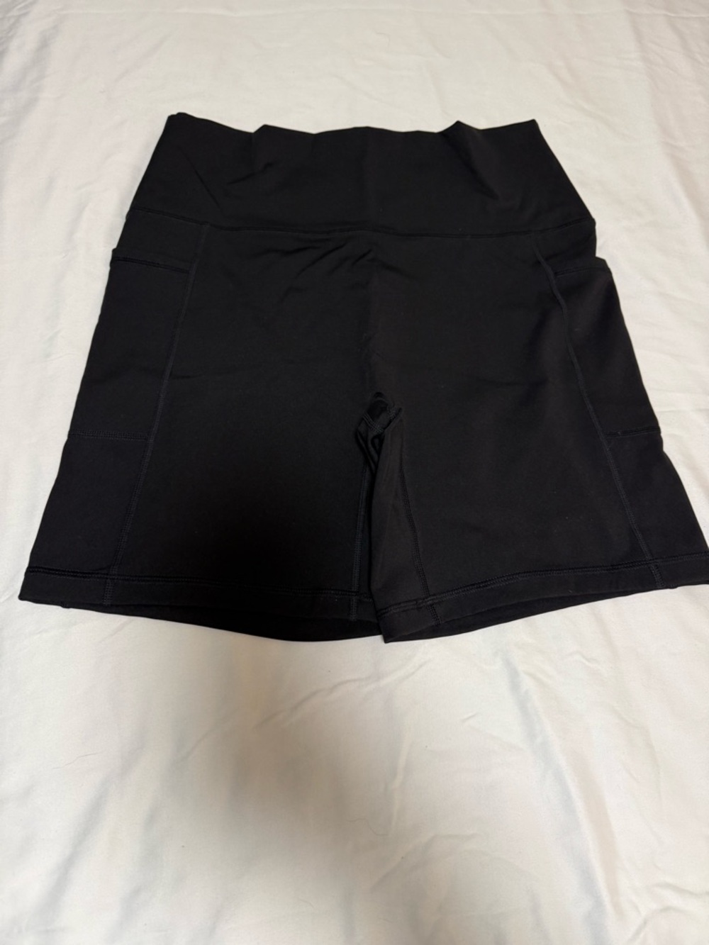 aerie Black High-Waist Bike Shorts with Side Pockets